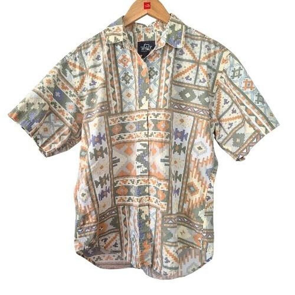 Woolrich Women's Native Navajo Style Button-Down Shirt Size Medium